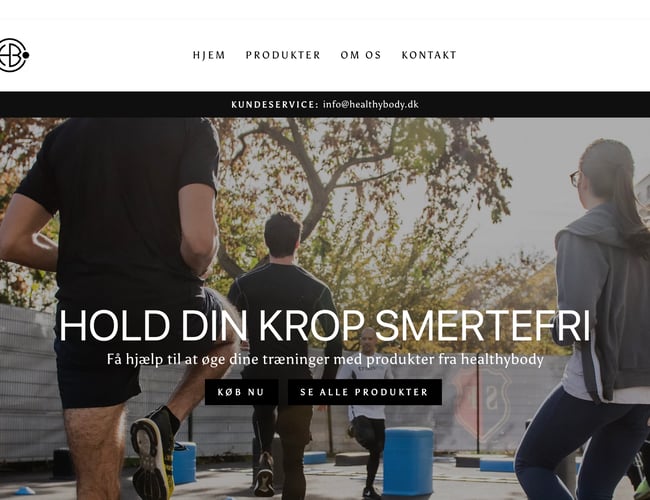 Salgsklar webshop med eget varelager - Træningsudstyr - Healthybody.dk