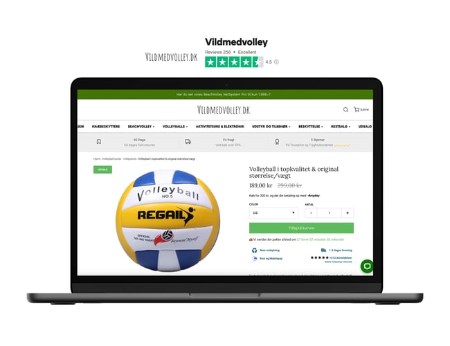 Danmarks førende volleyball-shop -  suveræn SEO & omsætning på + 500.000 kr./år.