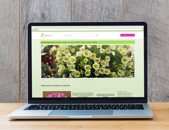 odenia.dk - Moderne webshop med salg af planter - Dækningsgrad på ca. 50%