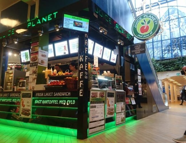 Juice Planet i Hillerød - Fedeste juicebar i byen - Slotsarkaderne indkøbscenter - Til afståelse