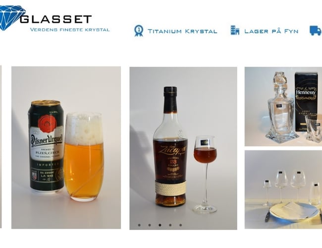 Webshop med krystalglas i top kvalitet fra Tjekkiet.