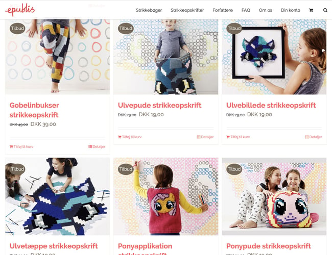 Webshop - Forlag med digitale udgivelser inkl. varelager (værdi 69.412,-)