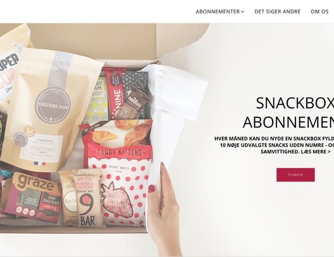 Populær virksomhed med salg af snacks på abonnement - 200 abonnenter på sine allerførste måneder 