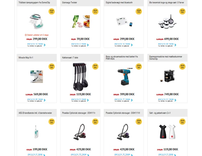 Salg af kendt webshop