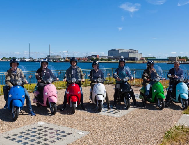 Nye El-Scootere. Til udlejning, guidede ture, events mv.
