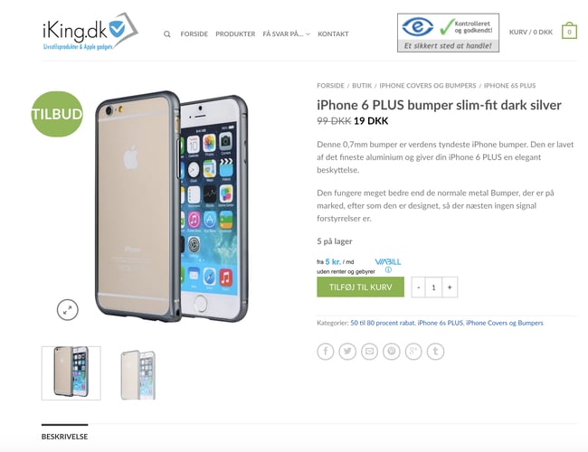 iking.dk - Webshop med mobiludstyr og gadgets-  B2C aftaler og personaleaftaler