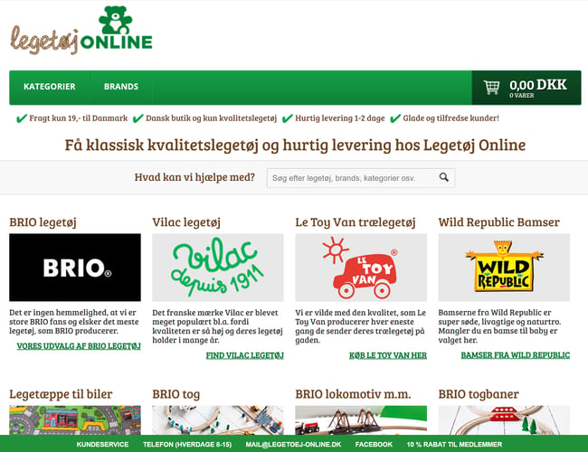 Simpel og nem webshop til salg - Salg af legetøj med 10 års historik sælges