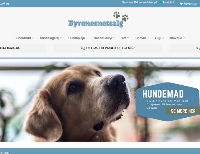Dyrenesnetsalg.dk - Dyreartikler og foder til dyr - Omsætning for 2022: 656.876 kr. inkl moms.