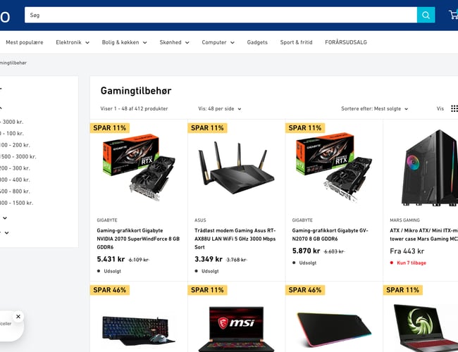 Cillo.dk - Dropshipping webshop med omsætning og stort udvalg af produkter - min. 40% i DB.