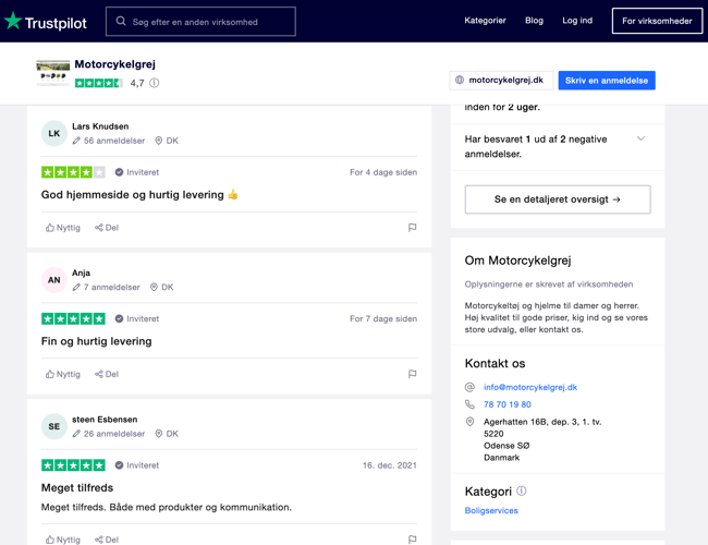 To SEO-stærke MC webshops med 8 års stærke resultater sælges pga. manglende tid.