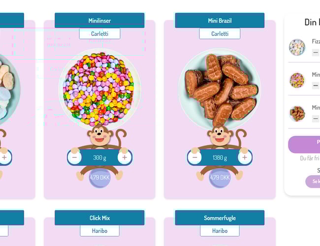 Salg af slikaben.dk - Omsætning: 133.000 kr. 