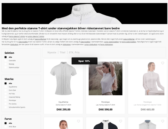 Webshop med rideudstyr med masser af potentiale