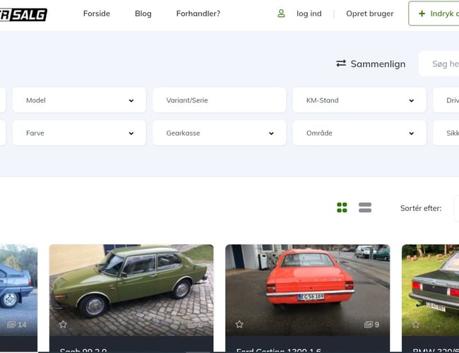 Professionel website/markedsplads for køb og salg af klassiske og veteranbiler/MCér, specialbiler samt youngtimere!