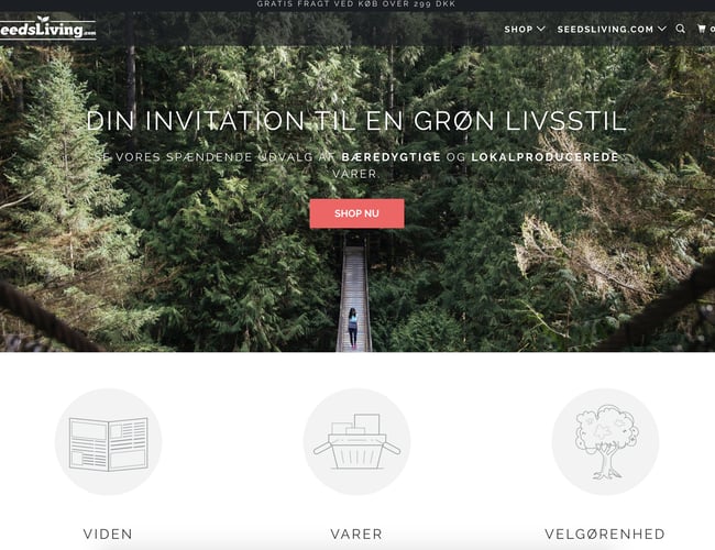 Webshop med bæredygtige og lokalproducerede varer - seedsliving.com 