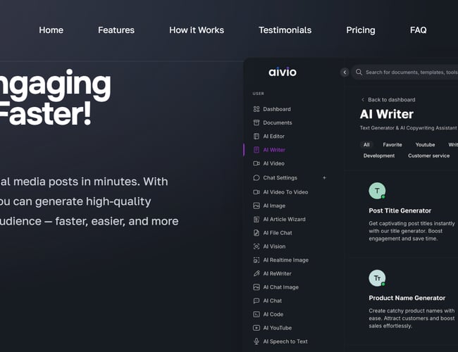Aivio.dk - AI SaaS platform