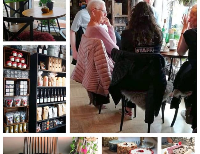 Charmerende cafe og butiks perle til salg på Sydkysten. / Økohytten.dk