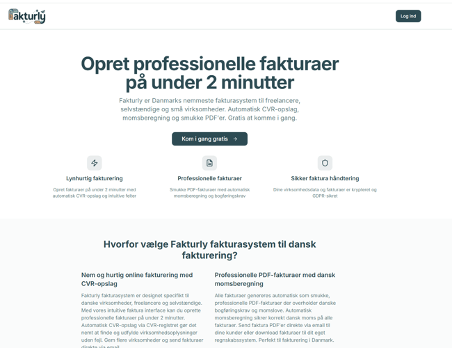 Fakturly.dk - Fakturering på den nemme måde SÆLGES