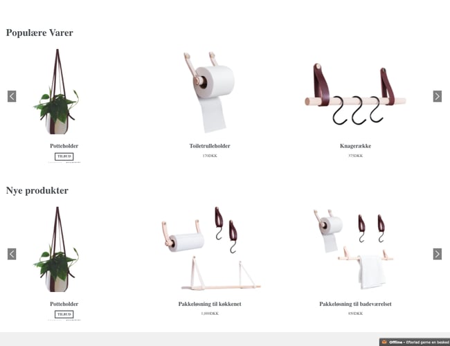 cledesign.dk - lille Interiør webshop med 8 forhandlere i Danmark og én lille en i Holland