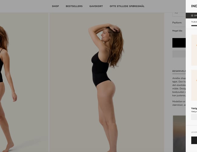 Shapewear webshop, fuld funktionel og automatiseret