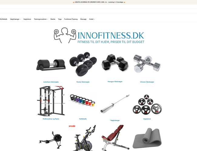InnoFitness.dk - Veletableret fitness shop 