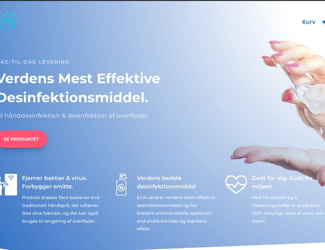 Desinfektionsmiddel.dk | 100% KØREKLAR WEBSHOP | GØR EN GOD HANDEL