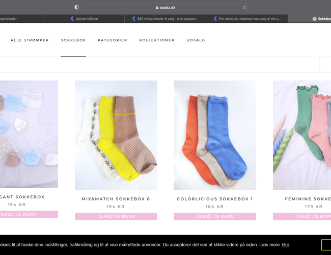 Flot webshop med salg af sokker - klar til vækst