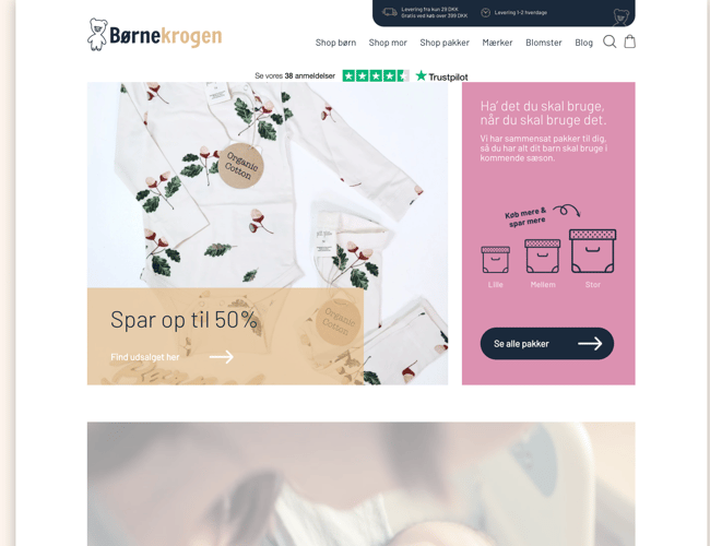Køreklar webshop med flot identitet - omsat for ca. 200.000 kr. i 2020