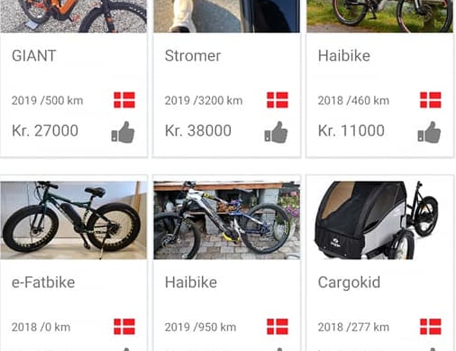 Markedsplads App til elcykler - vær med i et voksende marked.
