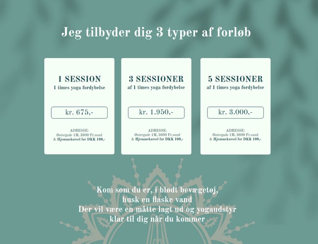 Et YOGAUNIVERS med behandlinger, undervisning, en yogalæreruddannelse og webshop