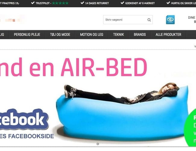 Kendt webshop med omsætning: 869.000,- 