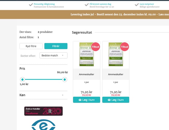 Produkt til ammende kvinder - Aftaler med landets apoteker - Har omsat 5-10.000 kr. i år. 