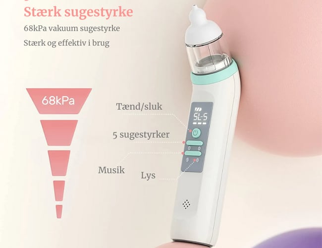 Webshop med babyudstyr - stort potentiale og mulighed for høj avance - Elektrisk næsesuger med eget brand