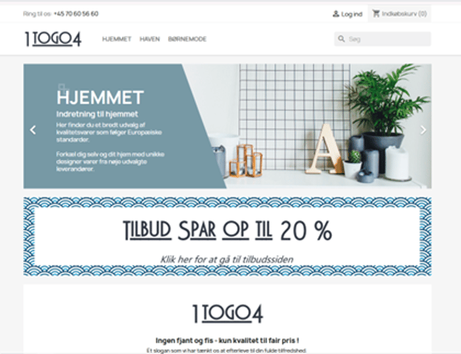 Færdig køreklar webshop klar til din succes / 1togo4