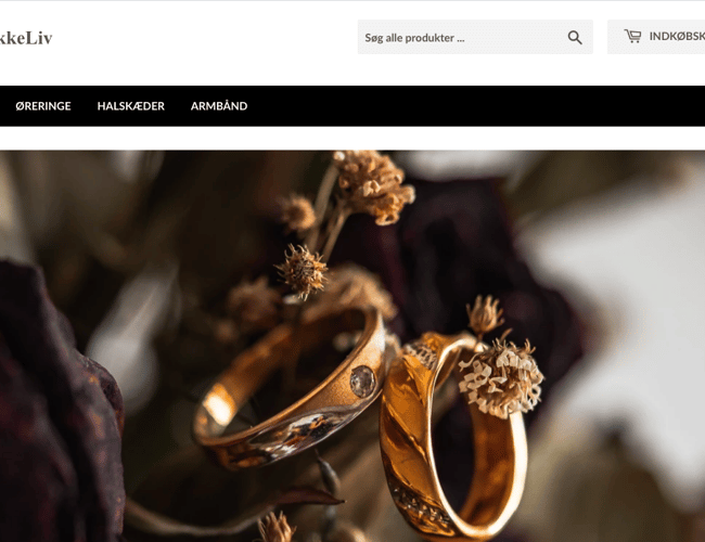 Unik køreklar dropshipping hjemmeside med smykker - dansk leverandør