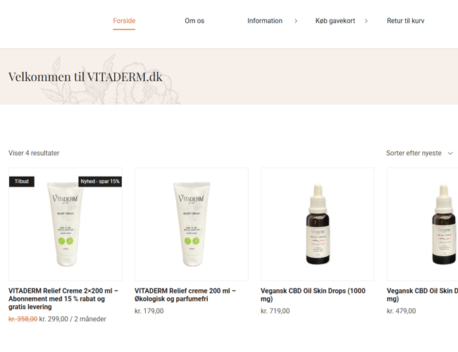 Webshop med mindre varelager og STORT potentiale sælges	