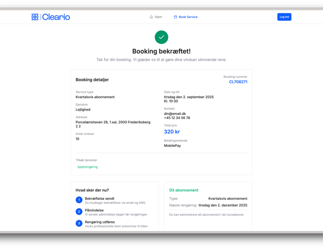 Danmarks mest intuitiv platform for vinduespudsning – Cleario.dk