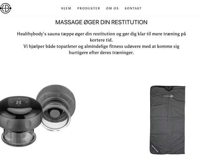 Salgsklar webshop med eget varelager - Træningsudstyr - Healthybody.dk