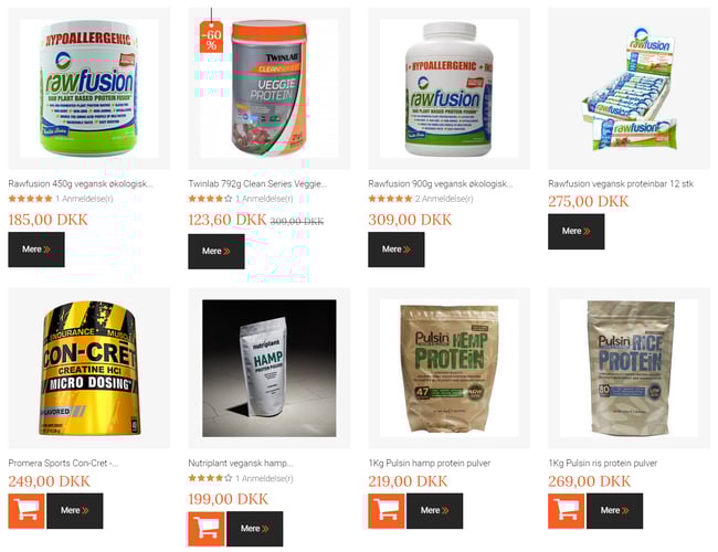 Ny flot webshop med salg af veganske kosttilskud - incl. lager