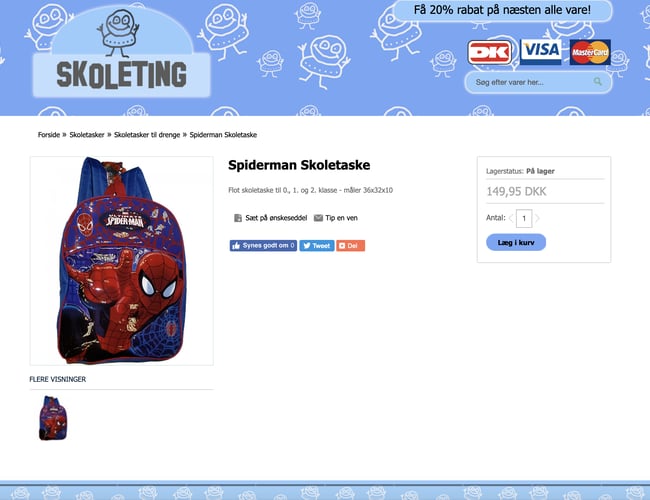 Skoleting.nu - Webshop med en fast omsætning og gode leverandøraftaler 