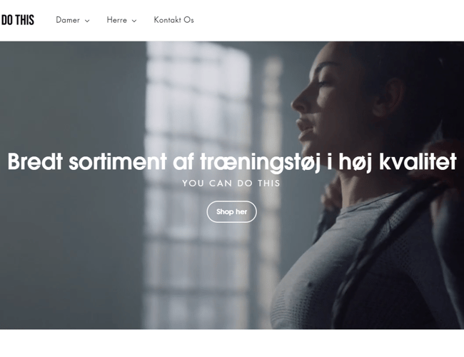 Salgsklar dropshipping fitness webshop med 2-5 dages levering, 200+ produkter