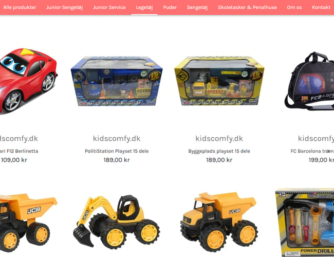 Køreklar børneshop med kvalitets Børnetøj, -sko og Legetøj, på Dropshipping aftale