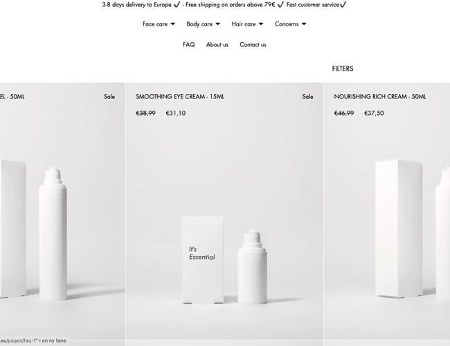 Køreklar Skincare webshop  - Bliv europas største skincare virksomhed!