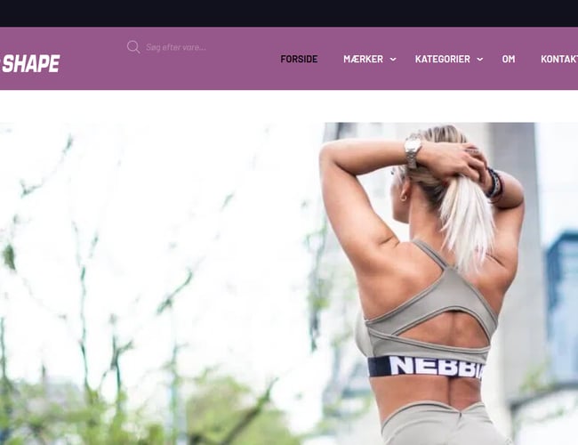 getinshape.dk - Webshop med fitnesstøj til kvinder