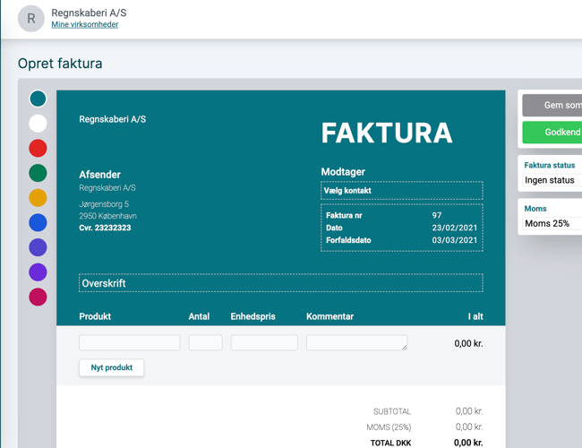 Ikke færdigt regnskabsprogram til salg