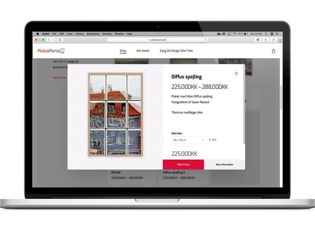 Unik plakatportal for designere og fotografer, der er et stort udviklingspotentiale