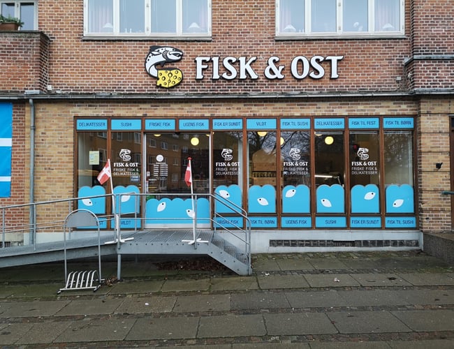 Super Flot fiskebutik i hjertet af Øgade- kvarteret. - Aalborg.