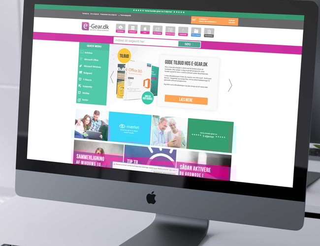 e-gear.dk - Danmarks største software webshop med tæt på 9 millioner i omsætning, knap 325.000 årlige unikke besøgende.