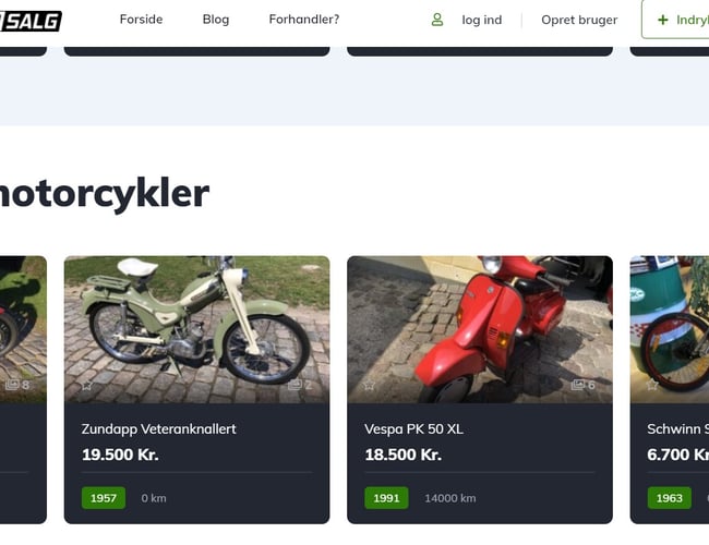 Professionel website/markedsplads for køb og salg af klassiske og veteranbiler/MCér, specialbiler samt youngtimere!