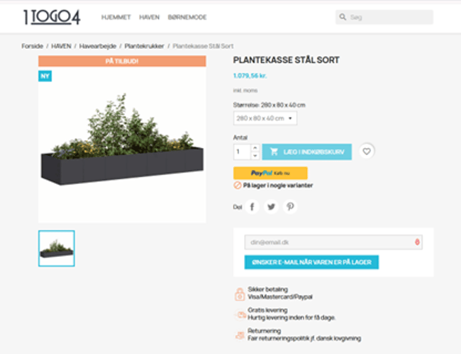 Færdig køreklar webshop klar til din succes / 1togo4