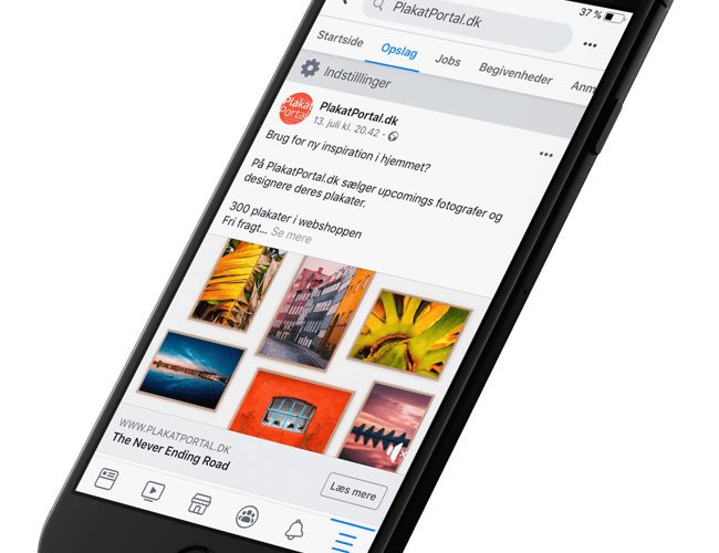 Unik plakatportal for designere og fotografer, der er et stort udviklingspotentiale